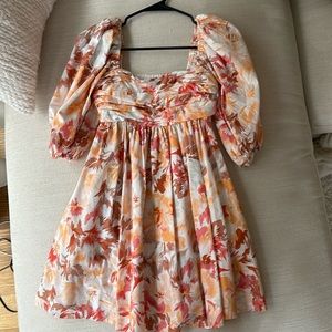 Abercrombie floral puff sleeved dress